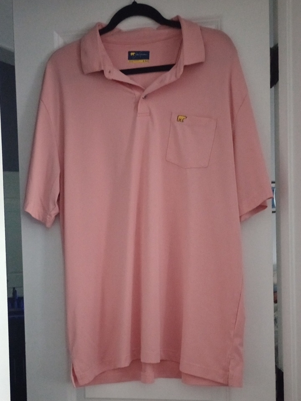 Jack Nicklaus Men's Light Pink Polo with Chest Pocket Size XL